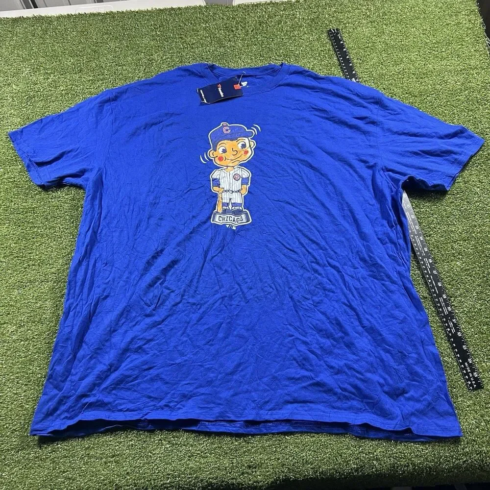 Fanatics Chicago Cubs T-Shirt Men, Blue, Short Sleeve, 4XL NWT